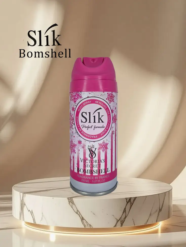 اسپری بدن زنانه سلیک (سیلک) رایحه ویکتوریا سکرت بامشل Slik(Silk)Bomshell Victoria Secret 6 اسپری بدن زنانه سلیک (سیلک) رایحه ویکتوریا سکرت بامشل Slik(Silk)Bomshell Victoria Secret