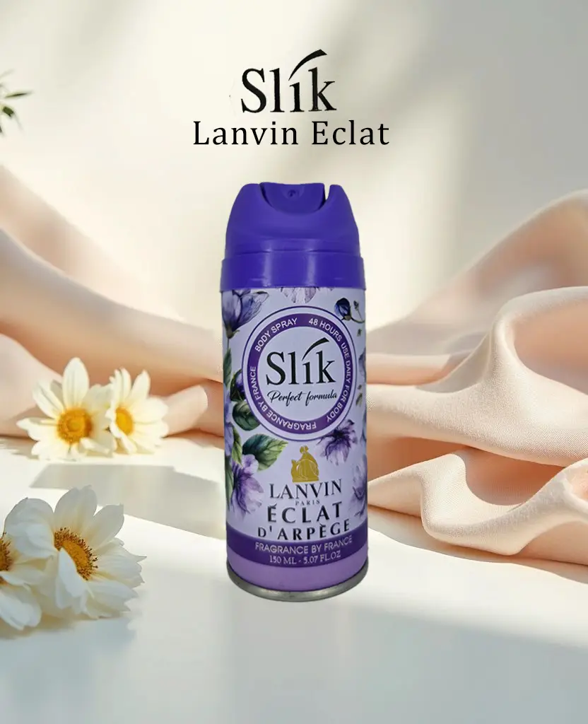 اسپری بدن زنانه سلیک (سیلک) رایحه لانوین اکلت Slik(Silk)Lanvin Eclat 6 اسپری بدن زنانه سلیک (سیلک) رایحه لانوین اکلت Slik(Silk)Lanvin Eclat