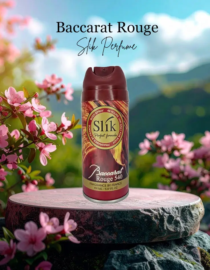 اسپری بدن زنانه و مردانه سلیک رایحه باکارات روژ Slik Baccarat Rouge
